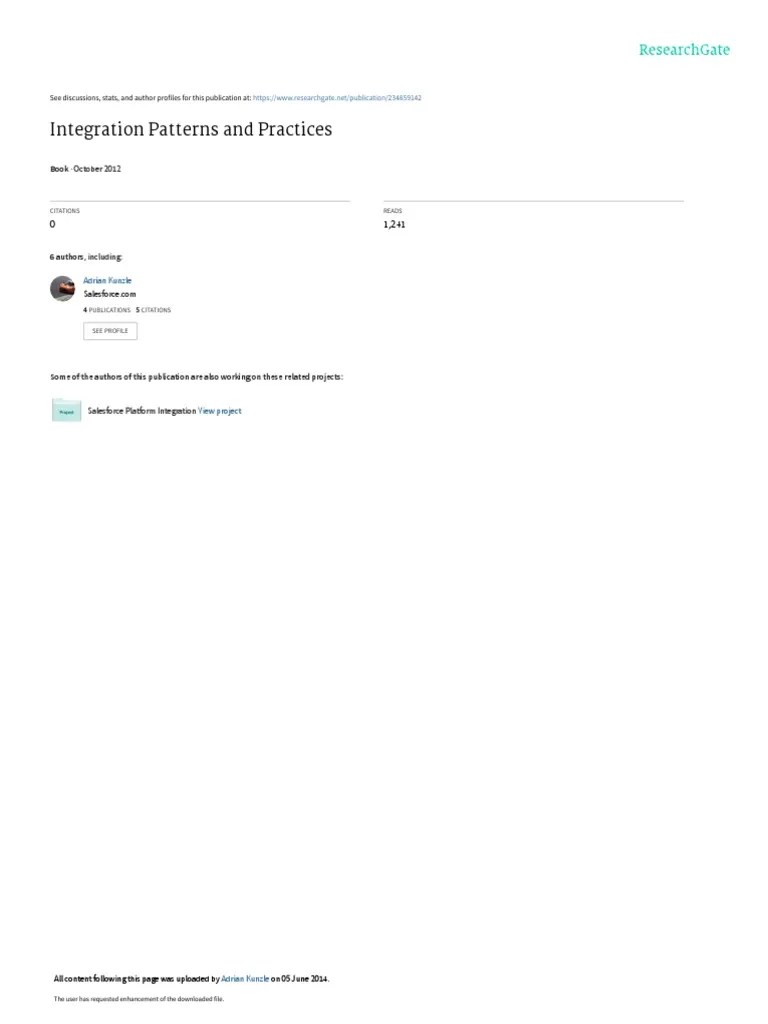 Integration Patterns And Practices | PDF | Hypertext Transfer Protocol ...