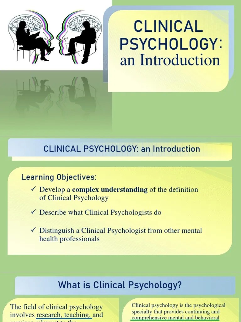 1 Clinical Psychology - An Introduction | PDF | Psychology | Clinical ...
