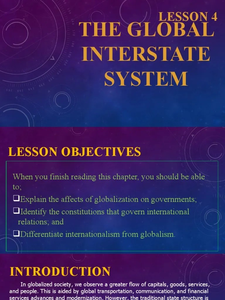 Lesson 4 The Global Interstate System | PDF | International Monetary ...