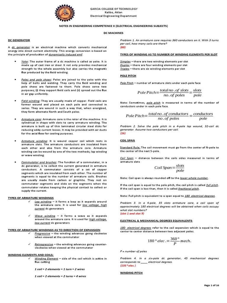 EE-4 DC Machines | PDF | Electric Generator | Electromagnetic Induction