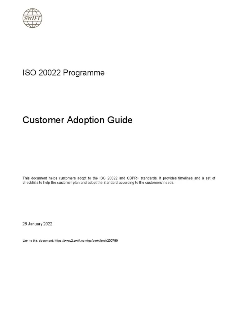 1.3.2 ISO 20022 - Customer Adoption Guide | PDF | Online And Offline | Information