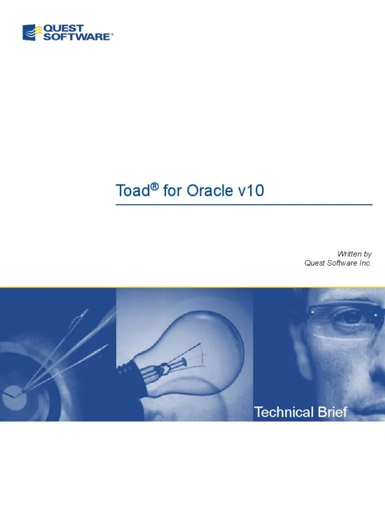 Toad For Oracle V10: Technical Brief | PDF | Oracle Database | Databases