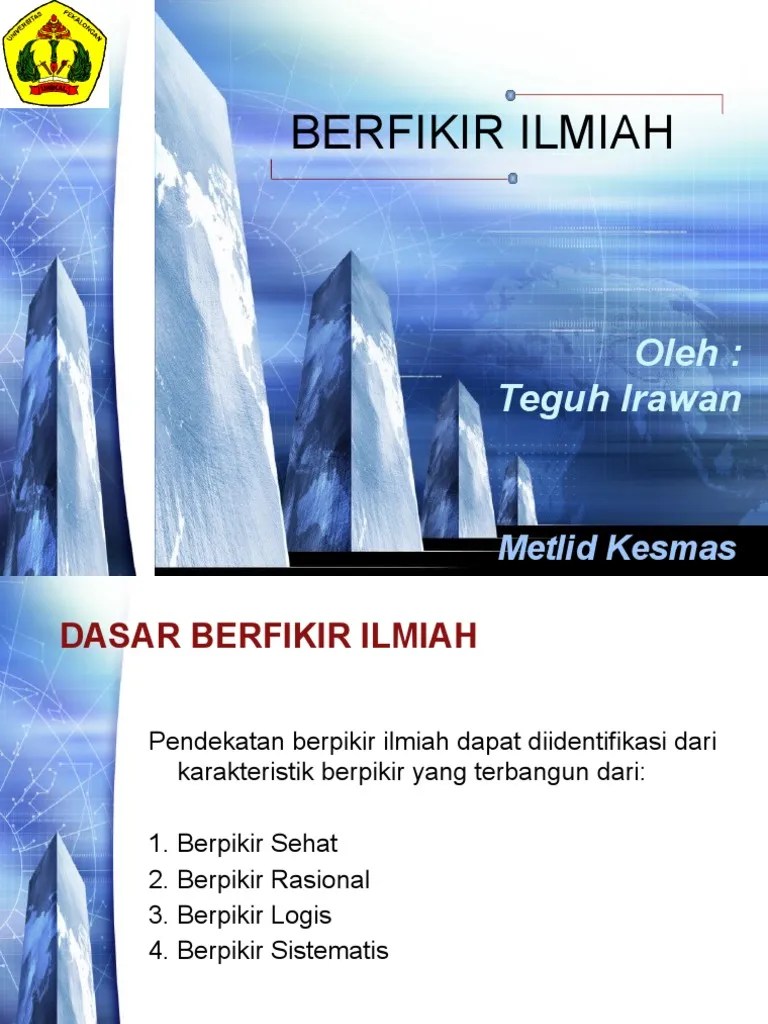 Dasar Berpikir Ilmiah Dalam Kesehatan Pdf