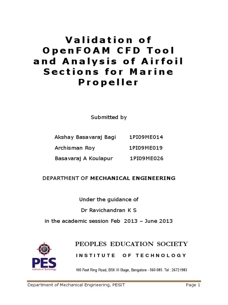 OpenFOAM CFD Tools For Marine Propeller | Download Free PDF | Fluid ...