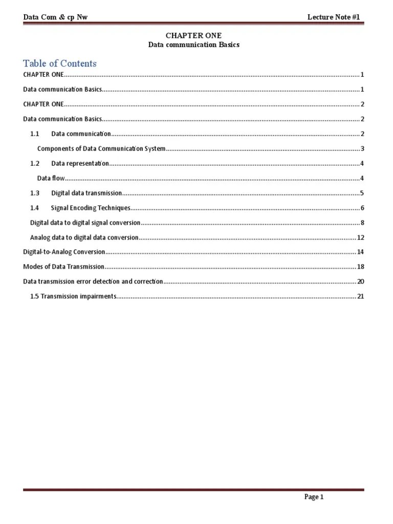 Networking - Data Communication Basics | PDF | Duplex ...