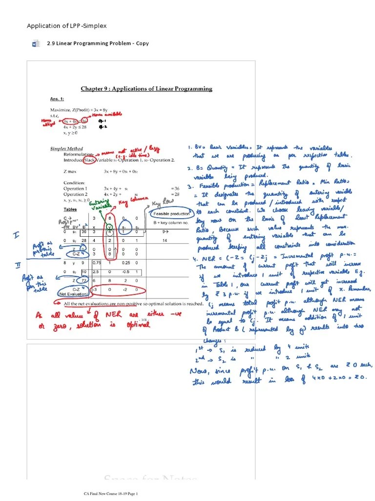 Application Of LPP-Simplex-1-3 | PDF