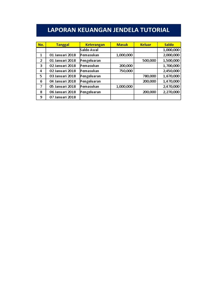 13-Membuat Laporan Keuangan Menggunakan Microsoft Excel | PDF