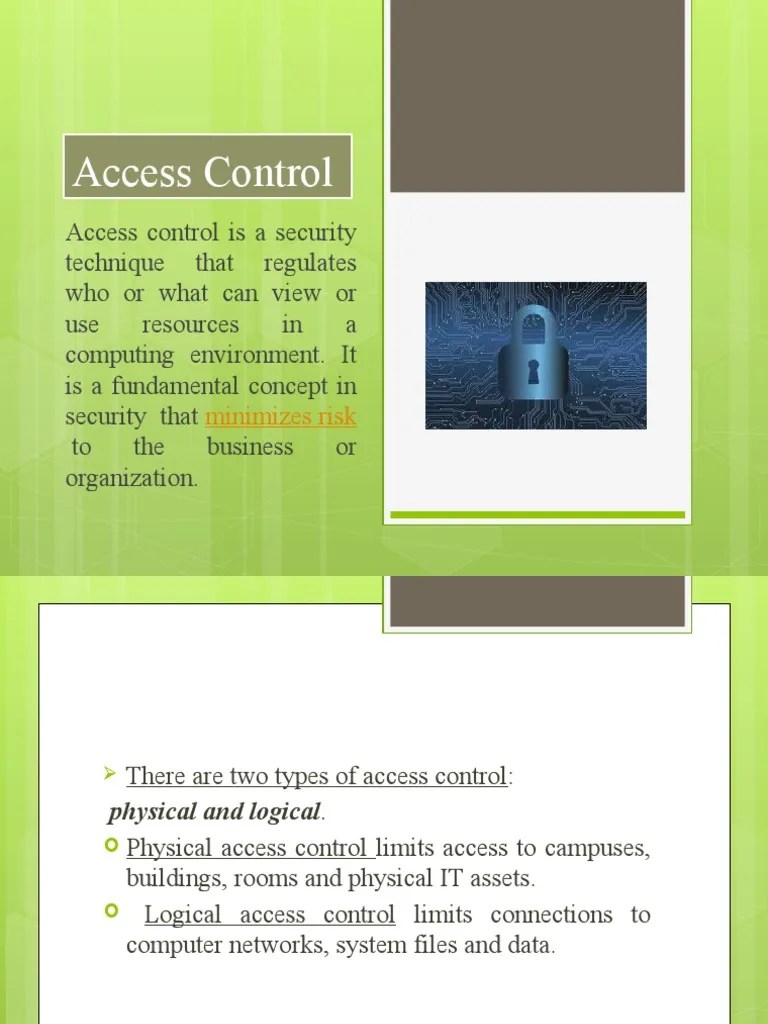 Access Control | PDF