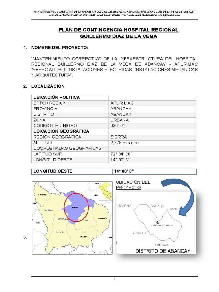 Plan De Contingencia Gral | PDF | Hospital | Planificación