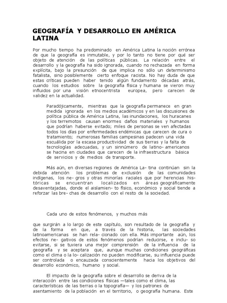 Geografía Y Desarrollo En América Latina | PDF | Zona Tropical | Agricultura