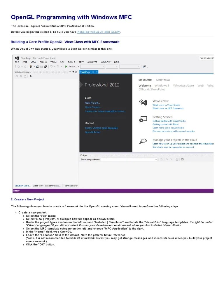 OpenGL Programming With Windows MFC | PDF | Computer File | Computer ...