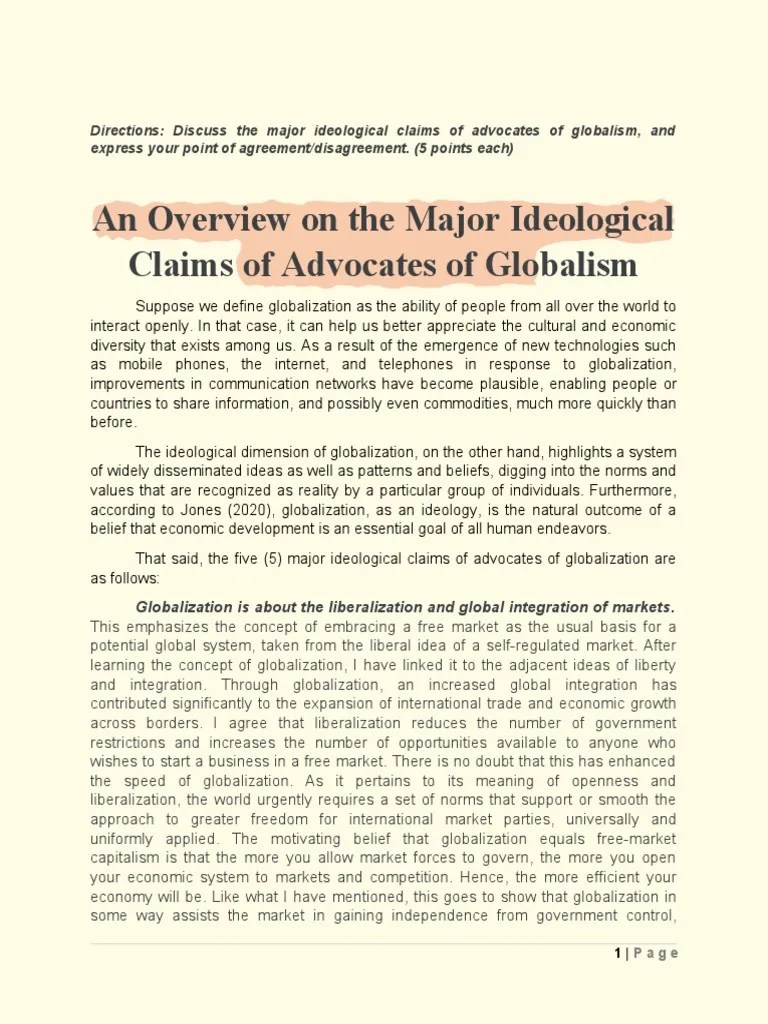 Unit 1 Globalization | PDF | Globalization | Market (Economics)