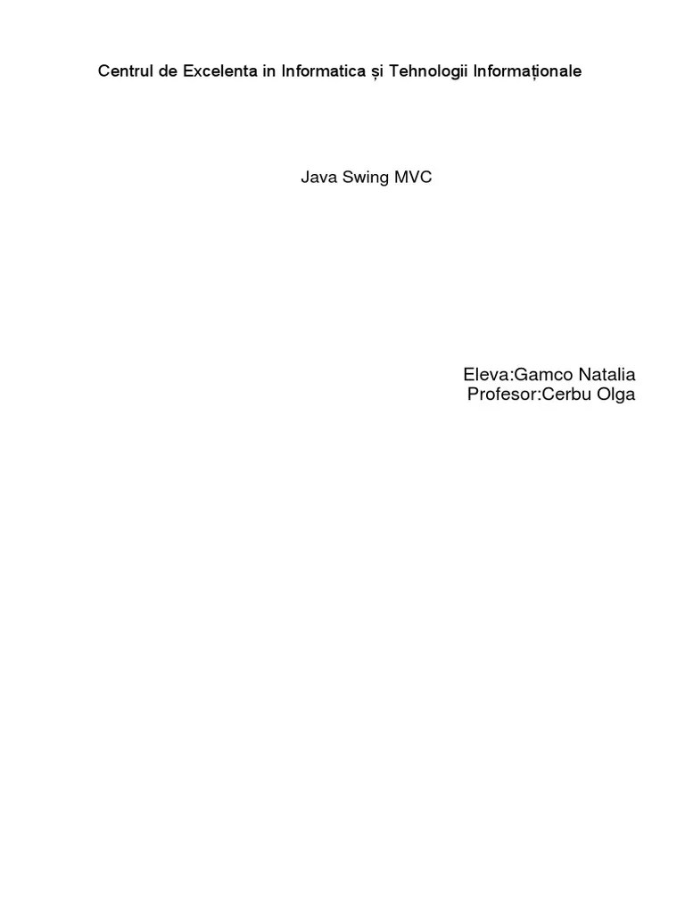 Java Swing MVC | PDF | Cross Platform Software | Application Software