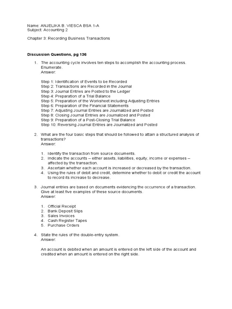 Chapter 3 | PDF | Debits And Credits | Expense