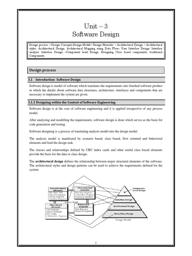 Unit - 3 Software Design | PDF | Component Based Software Engineering ...
