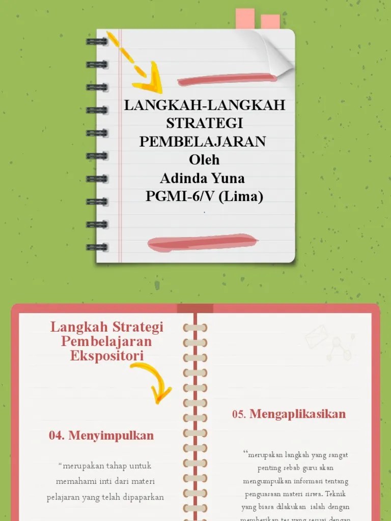 Langkah-Langkah Strategi Pembelajaran | PDF