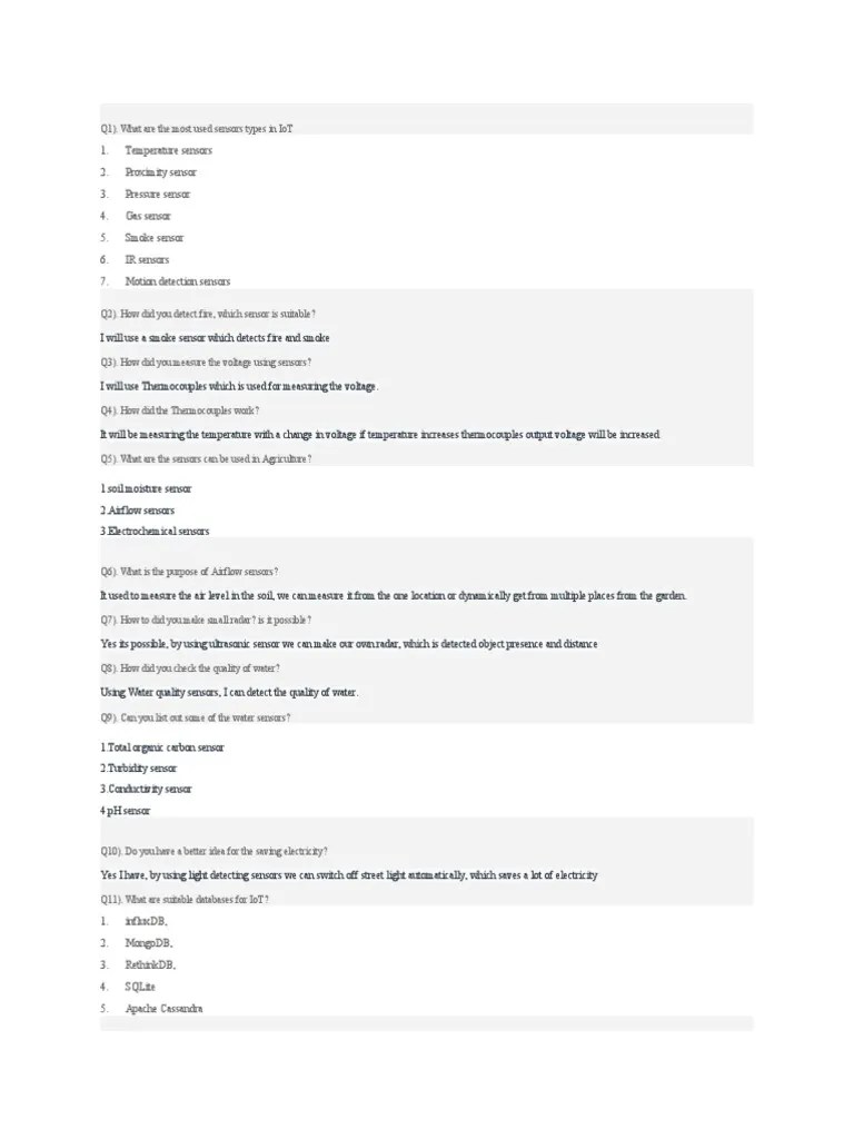 Iot Imp Objective Questions With Answers | PDF | Internet Of Things ...