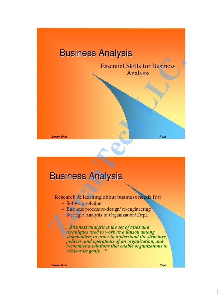 Essential Skills For Business Analysis: Understanding The Key Roles And Responsibilities ...