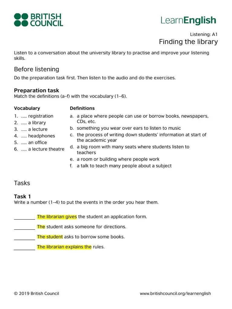 Before Listening: Finding The Library | Download Free PDF | Libraries ...