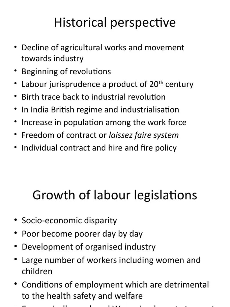 History Of Labour Law | PDF | International Labour Organization | Labour Law