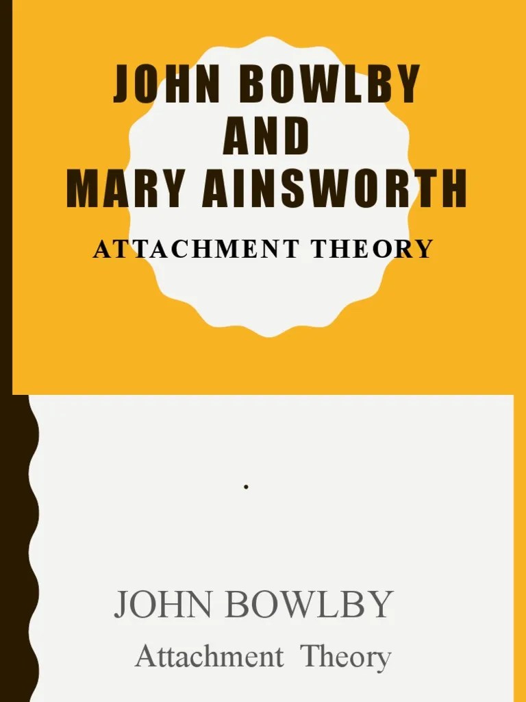 John Bowlby AND Mary Ainsworth: Attachment Theory | PDF | Attachment Theory | Social Psychology
