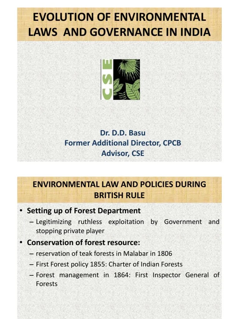 Evolution Of Environmental Laws In India | PDF