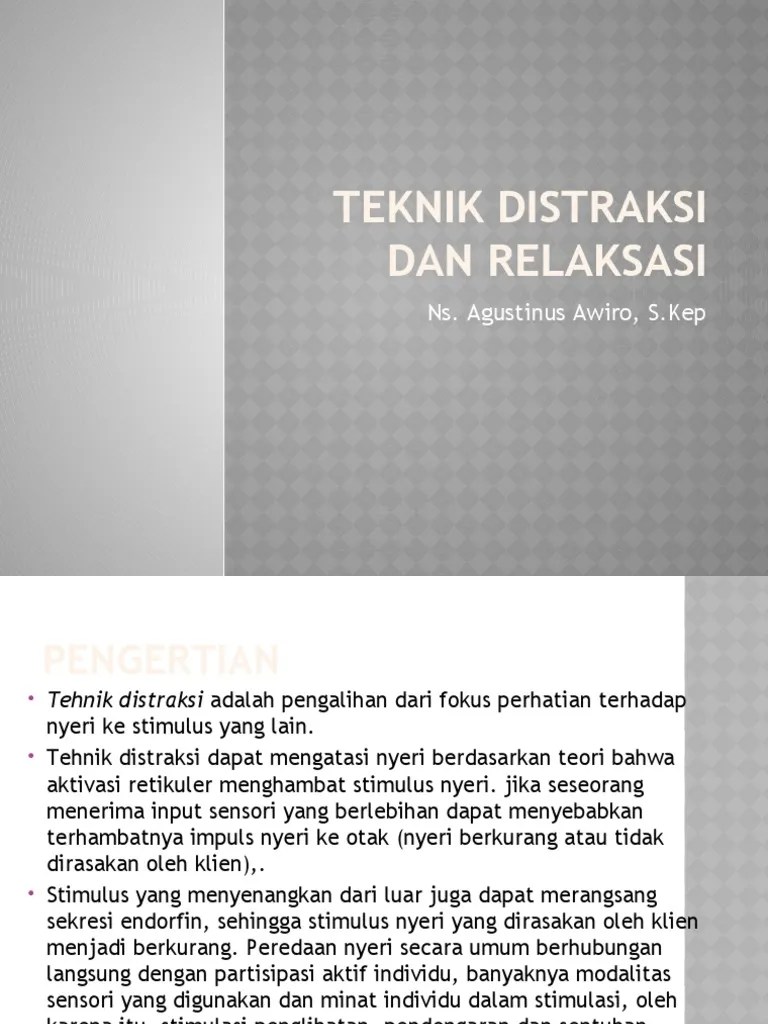Teknik Distraksi Dan Relaksasi | PDF