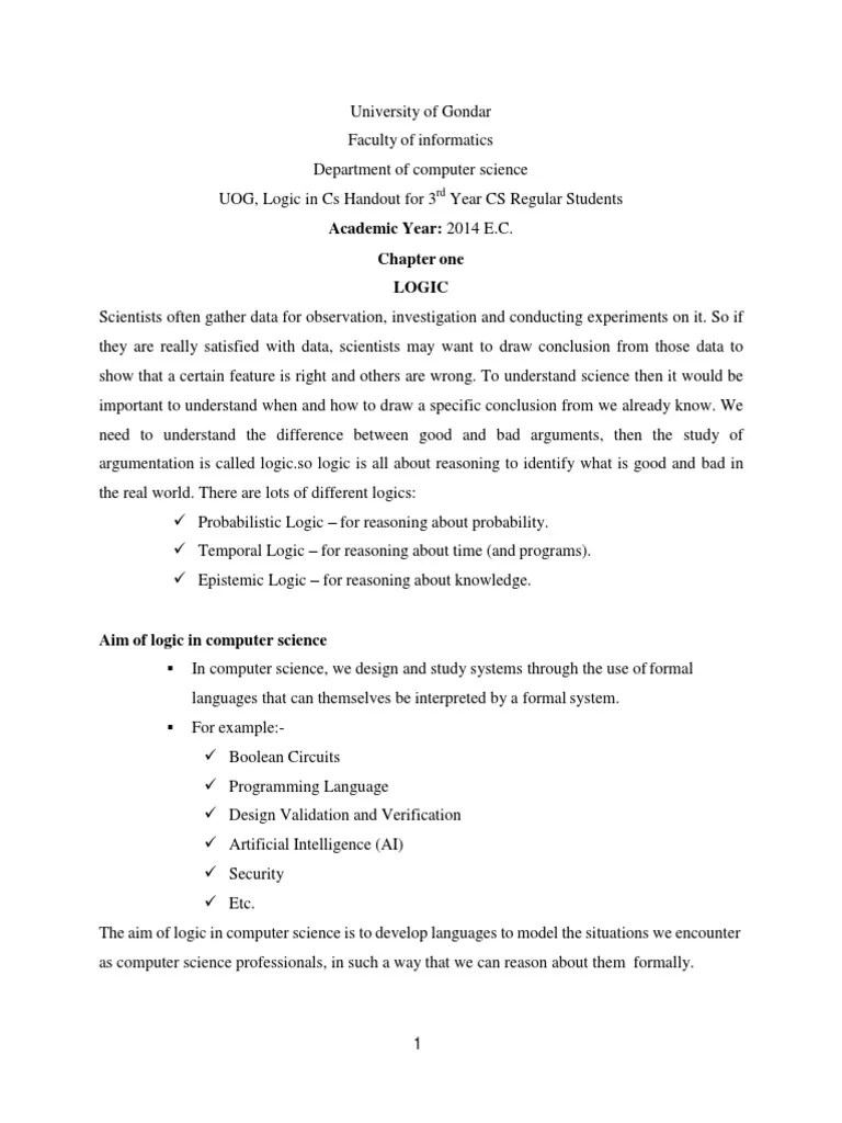 LOGIC CH 1 And 2 | PDF | Argument | Logical Consequence