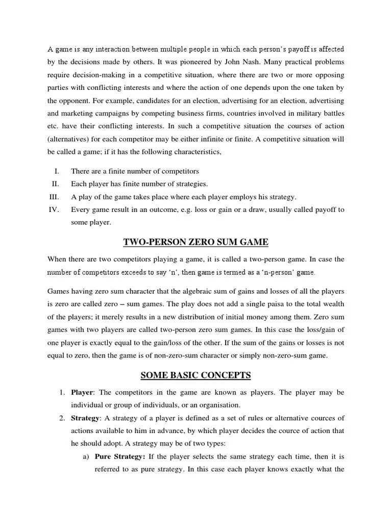 Game Theory | PDF | Game Theory | Mathematical And Quantitative Methods ...