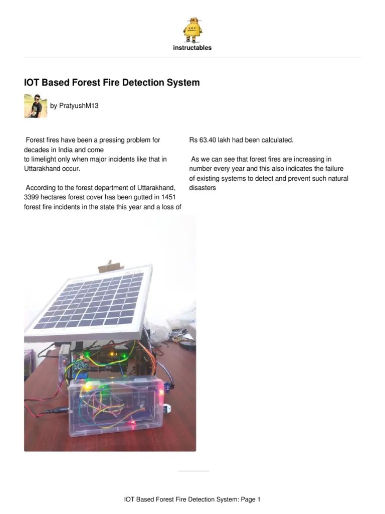 IOT Based Forest Fire Detection System: Instructables | Download Free ...
