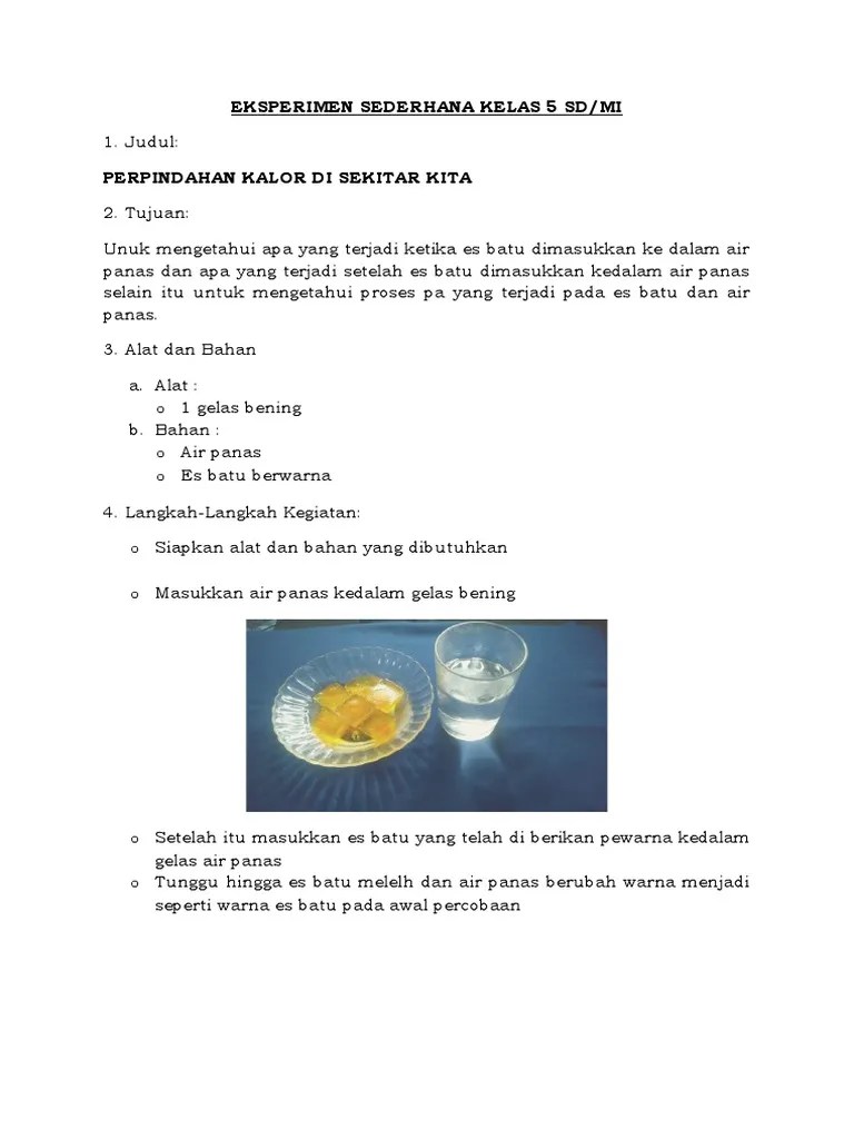 Eksperimen Sederhana | PDF