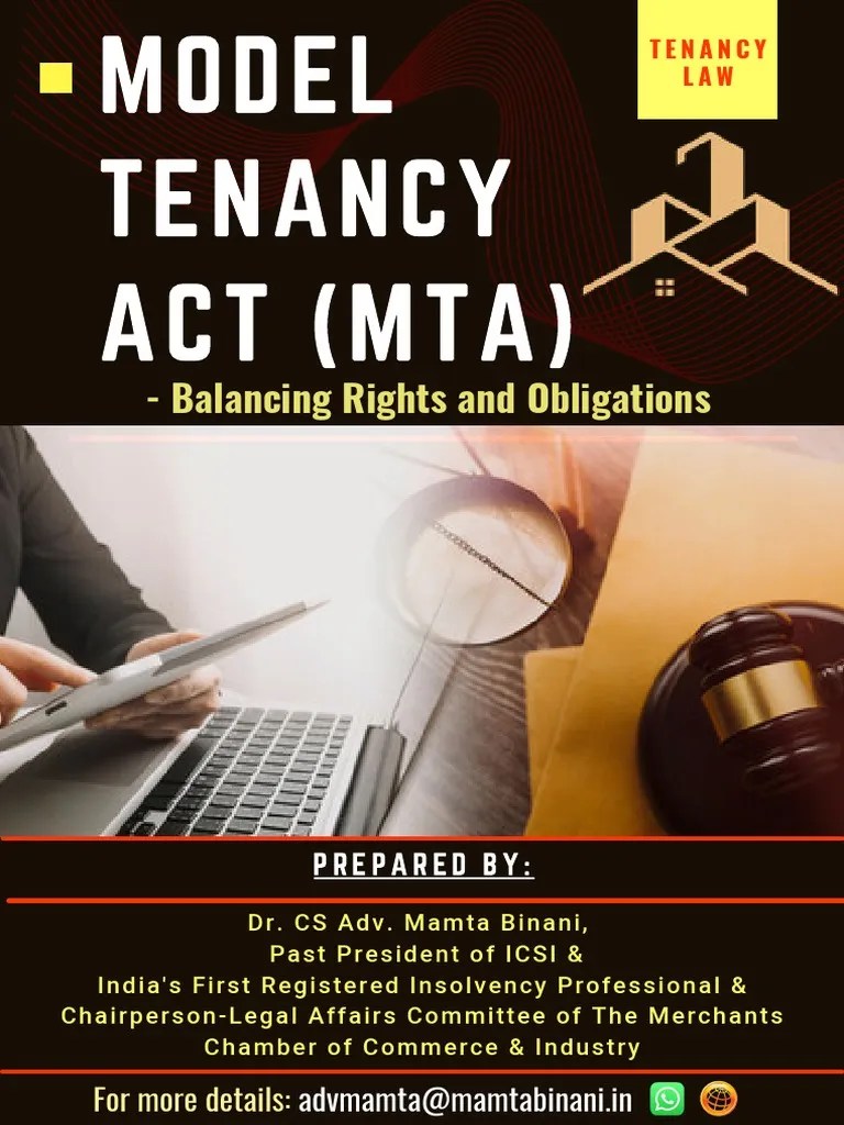 Model Tenancy Act - By Dr. Adv. CS Mamta Binani | PDF | Leasehold Estate | Lease