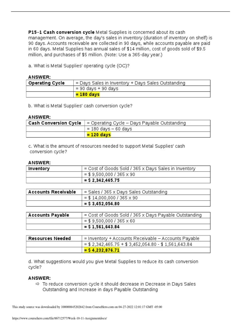 Week 10 11 Assignment | PDF | Inventory | Investing