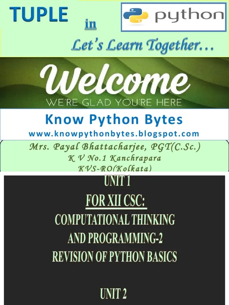 Revised TUPLE In Python | PDF | Function (Mathematics) | Maxima And Minima