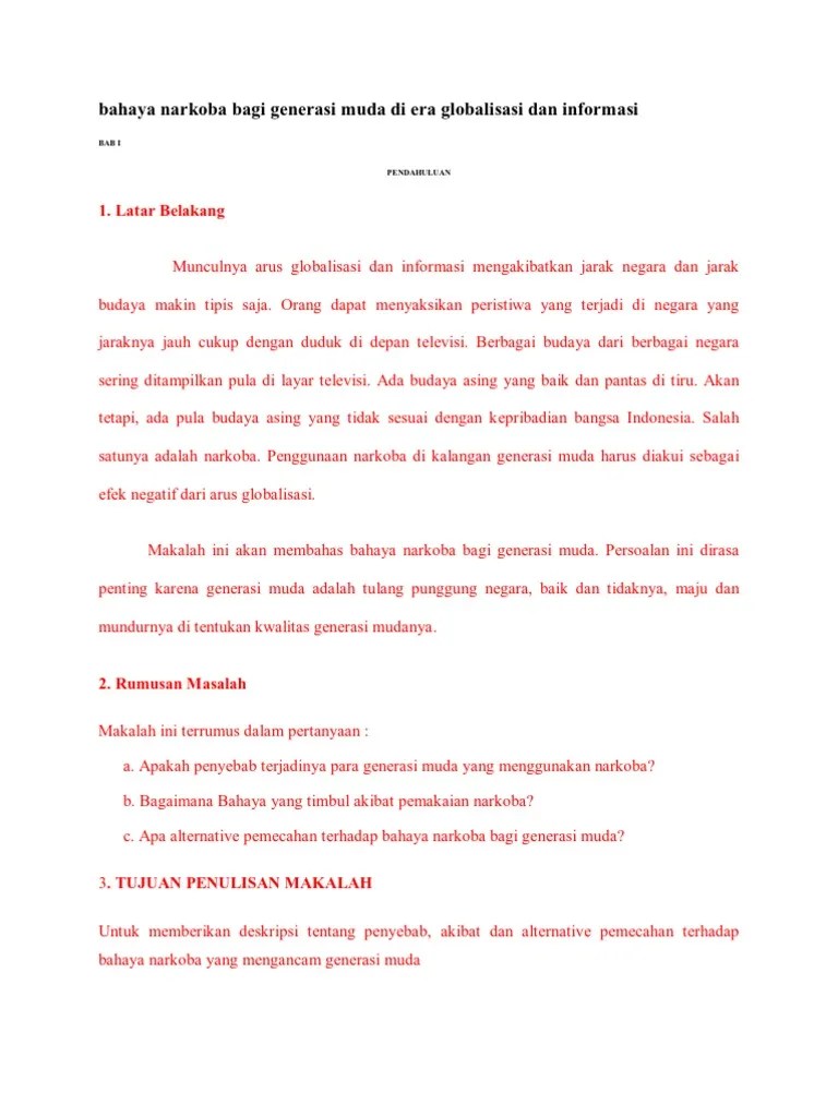 Artikel Singkat Tentang Bahaya Narkoba Bagi Pelajar