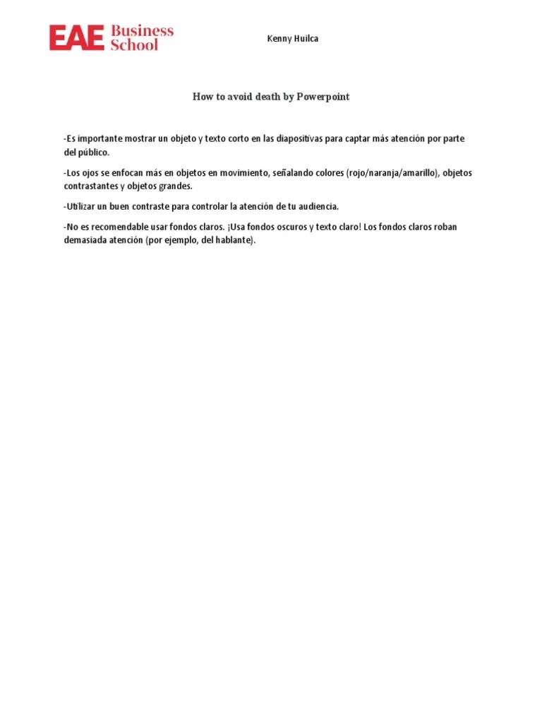 How To Avoid Death By Powerpoint | PDF