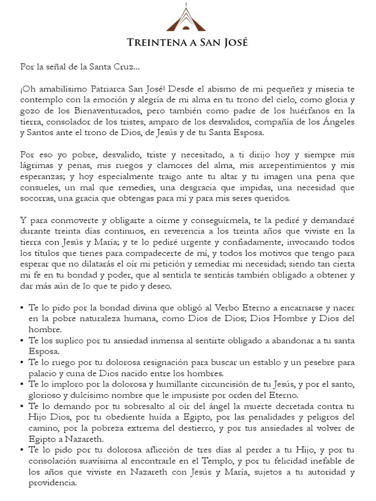 Treintena Difusión San Jose | PDF | María, Madre De Jesús | Jesús