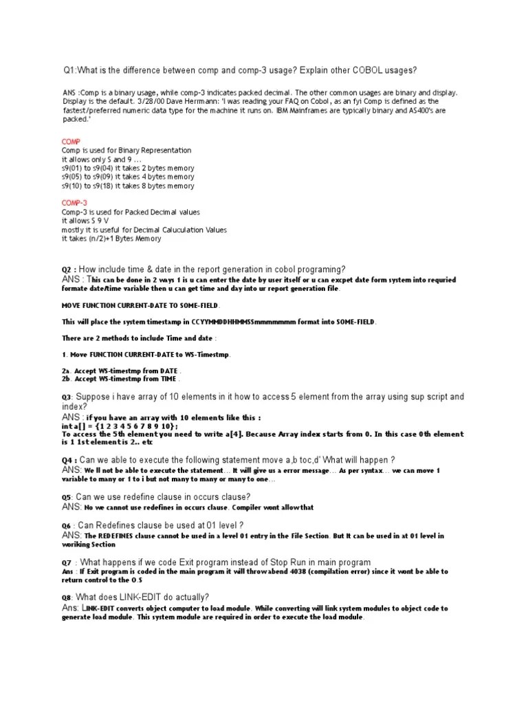 Cobol | Download Free PDF | Parameter (Computer Programming) | Subroutine