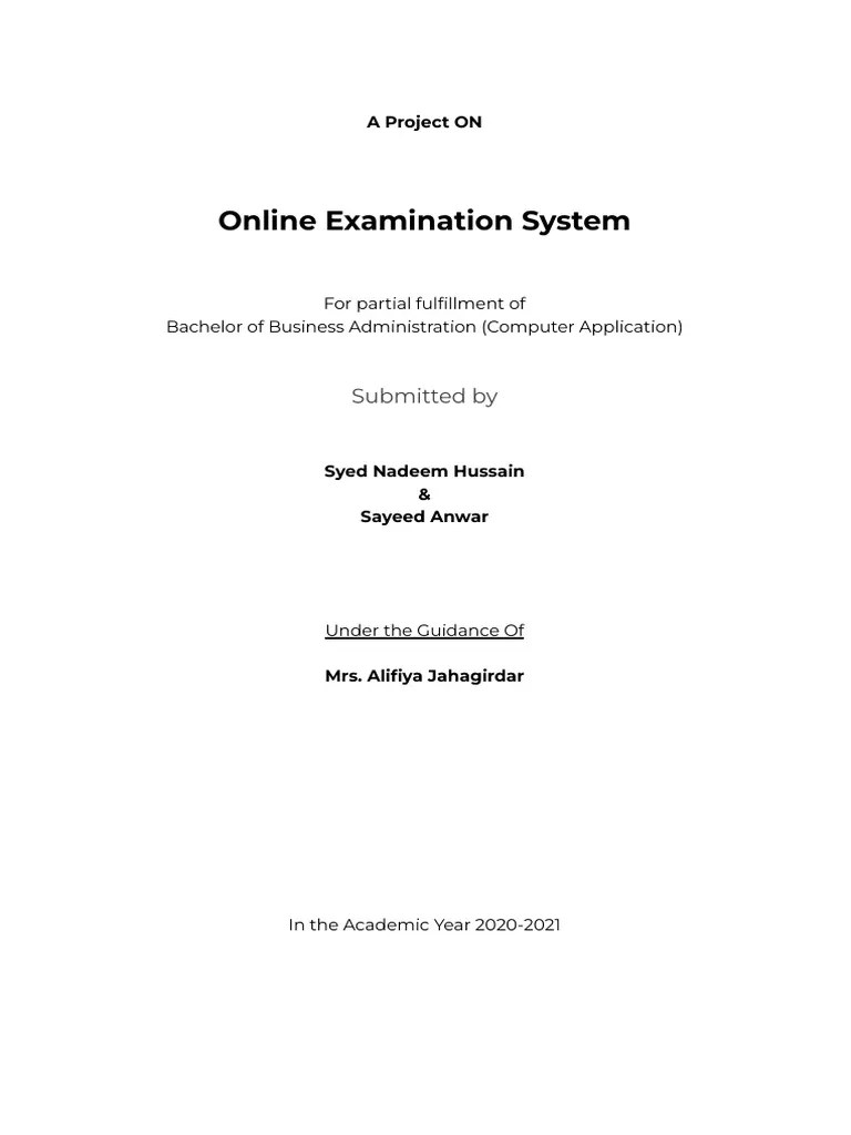 Online Examination System | PDF | Test (Assessment) | Php