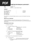 Minit, minute, minuite, meeting, mesyuarat, minutes of meetings. English Language Panel Anual Meeting 2012 Minit Mesyuarat 1rst Pdf Classroom Language Education