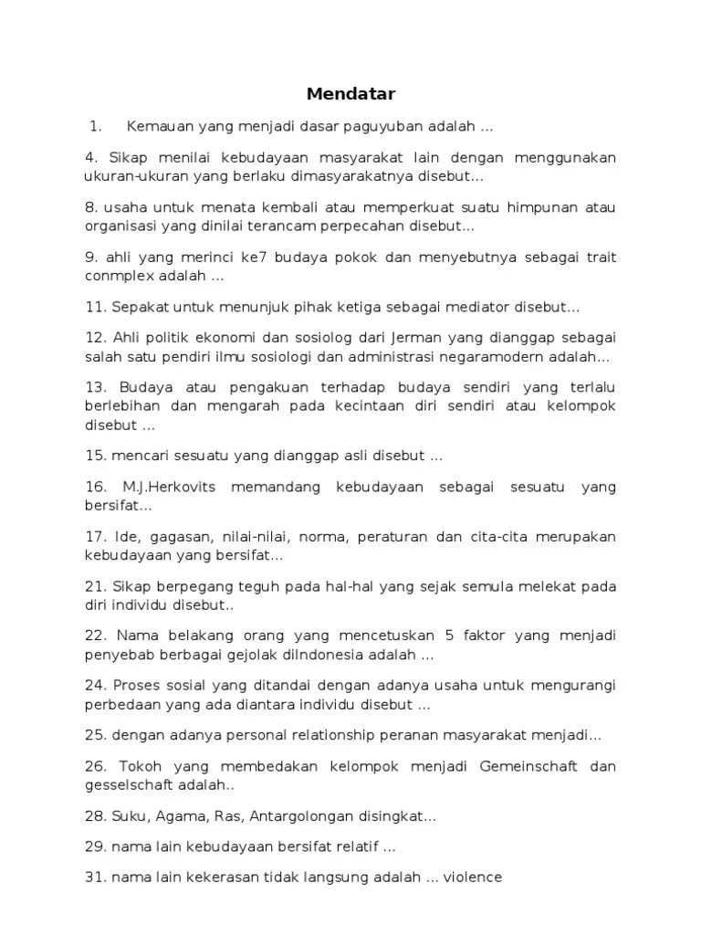 TTS Sosiologi | PDF