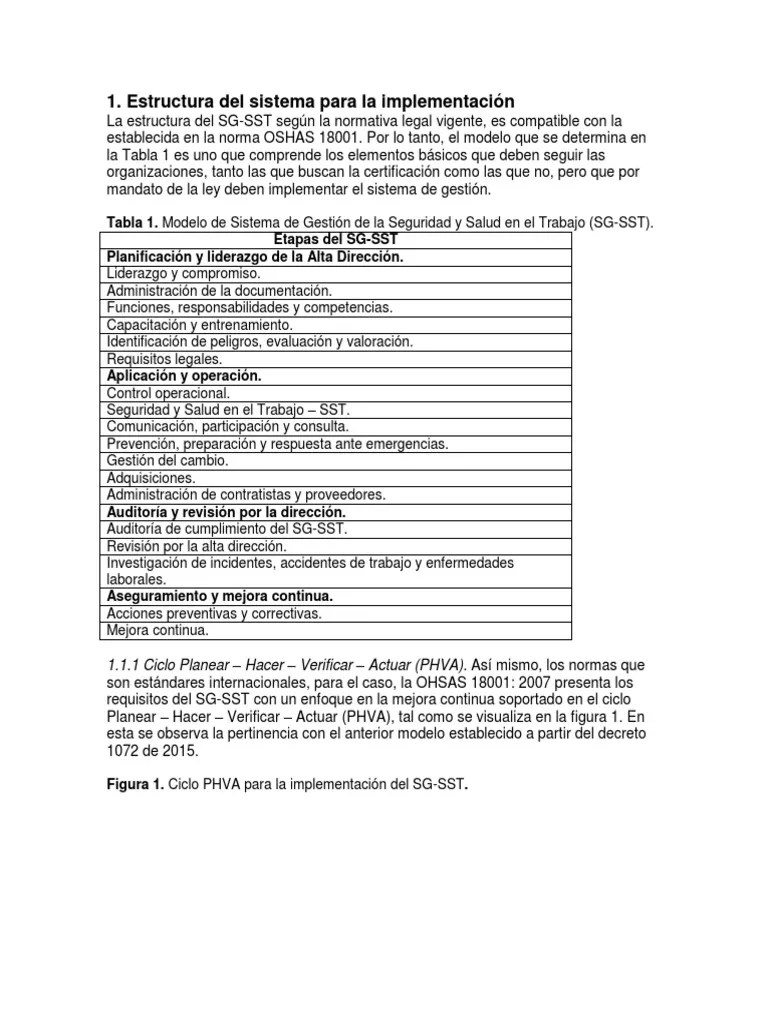 Modelo Para La Implementación Del SG-SST | PDF | Business