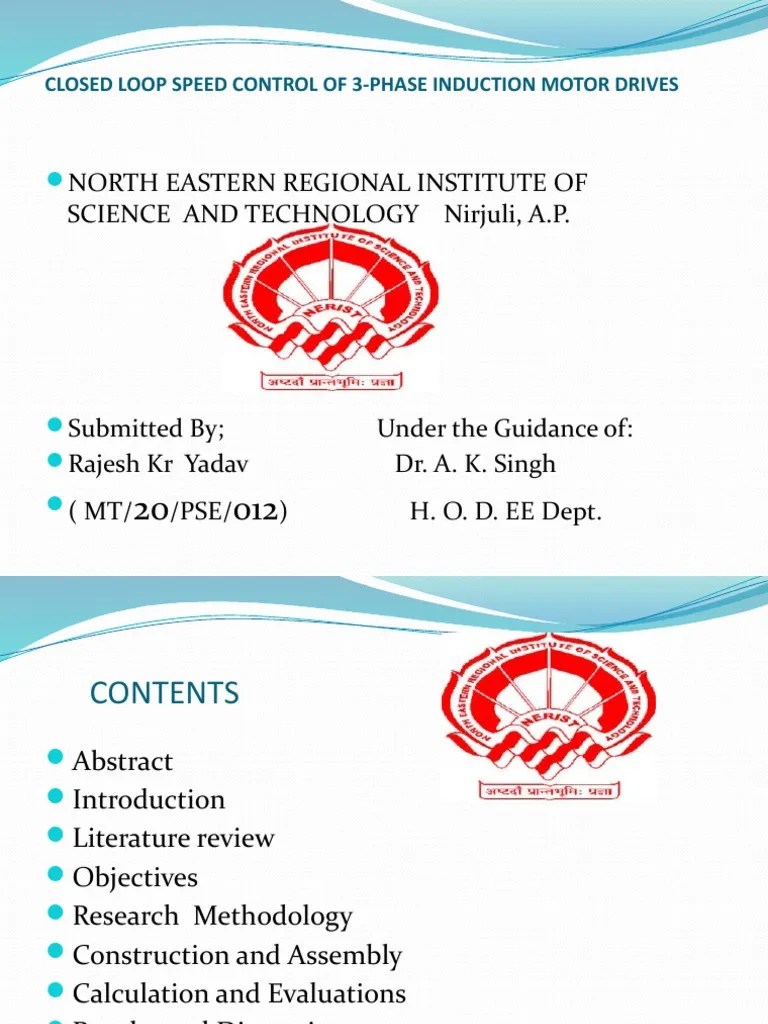 Closed Loop Speed Control Of 3-Phase Induction Motor | PDF | Electric ...