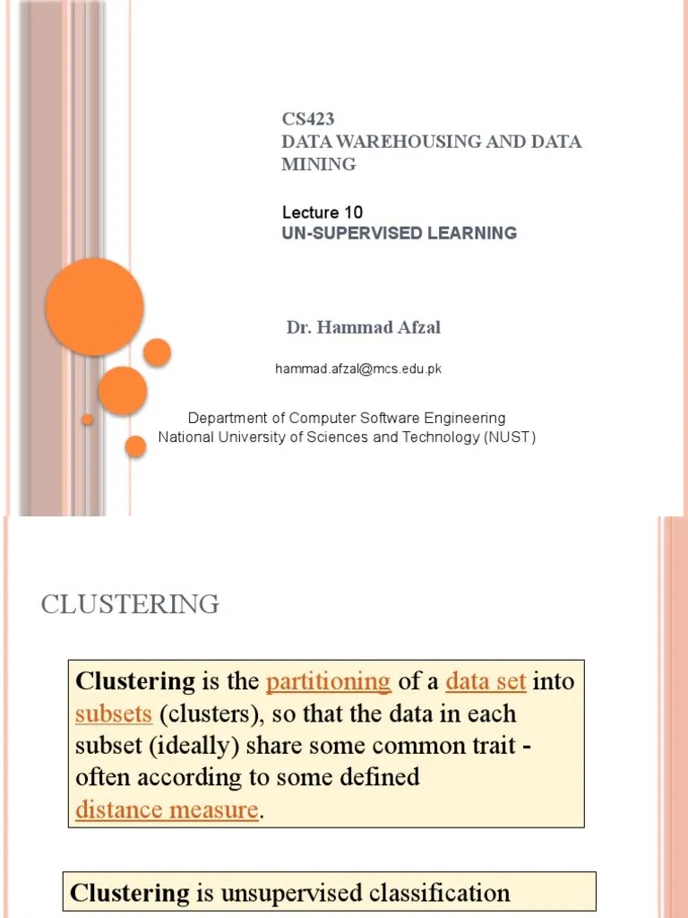 10 Unsupervised Learning | PDF | Cluster Analysis | Statistical Data Types