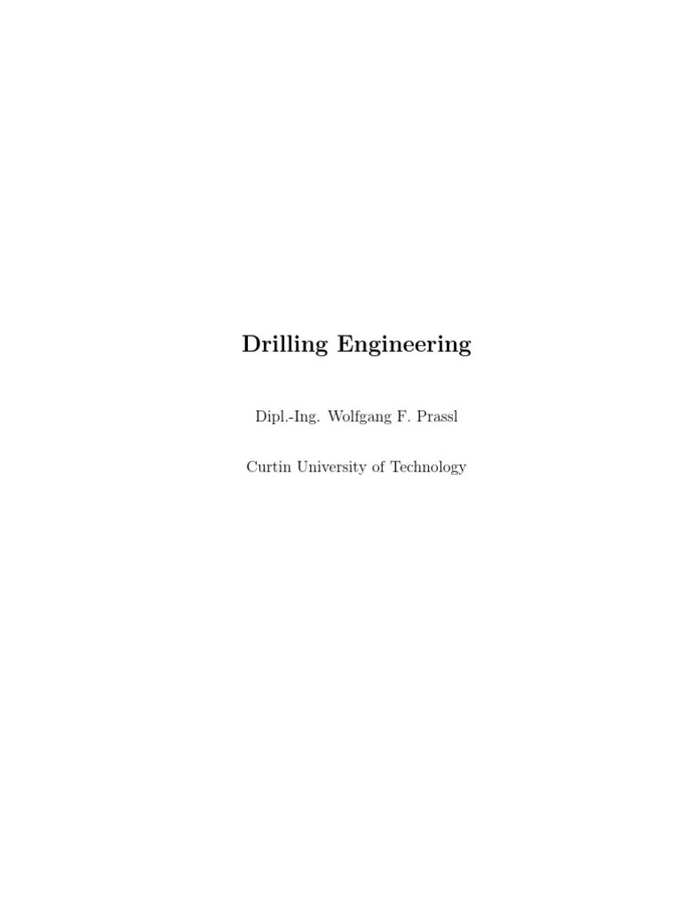 Drilling Engineering - 16011909 | PDF | Drilling Rig | Oil Well