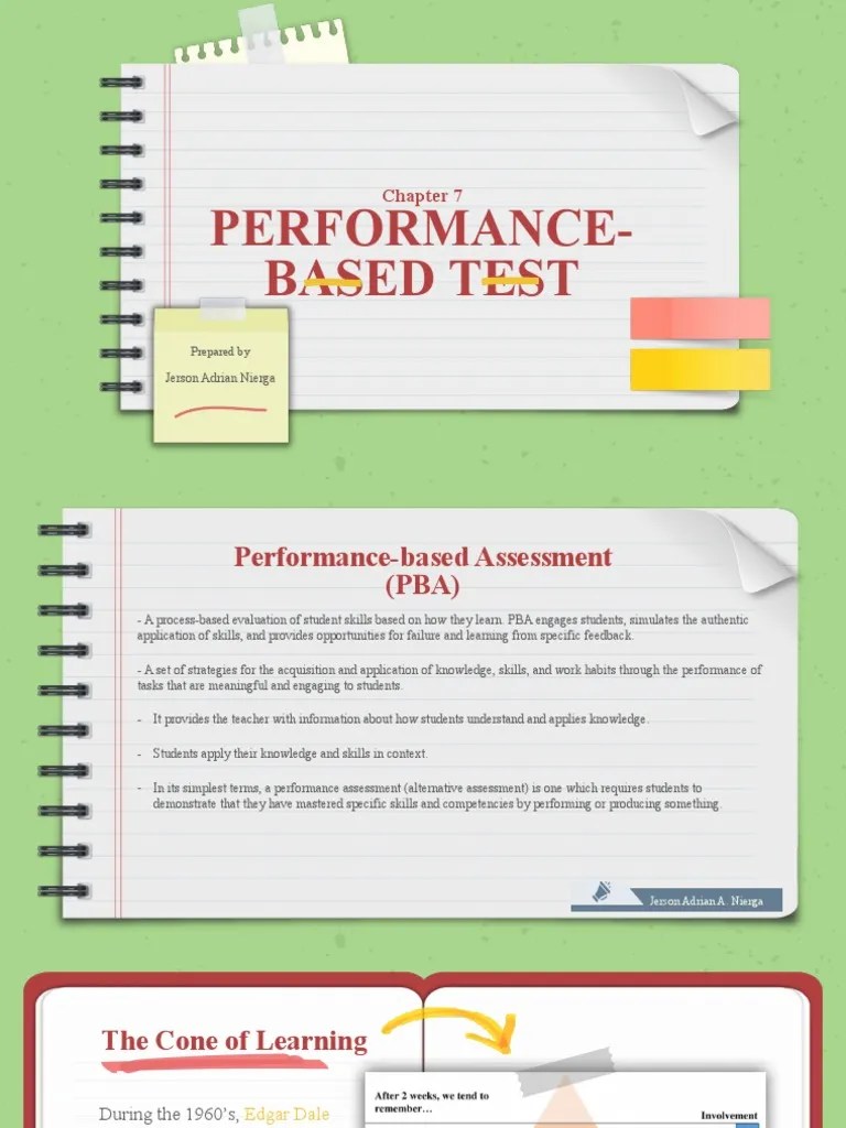 Performance-Based Test: Jerson Adrian Nierga | PDF | Rubric (Academic) | Educational Assessment