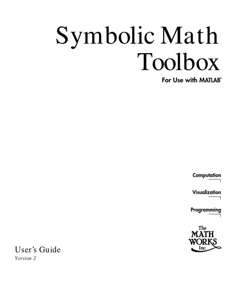 MATLAB Symbolic Math Toolbox | PDF | Maxima And Minima | Matlab