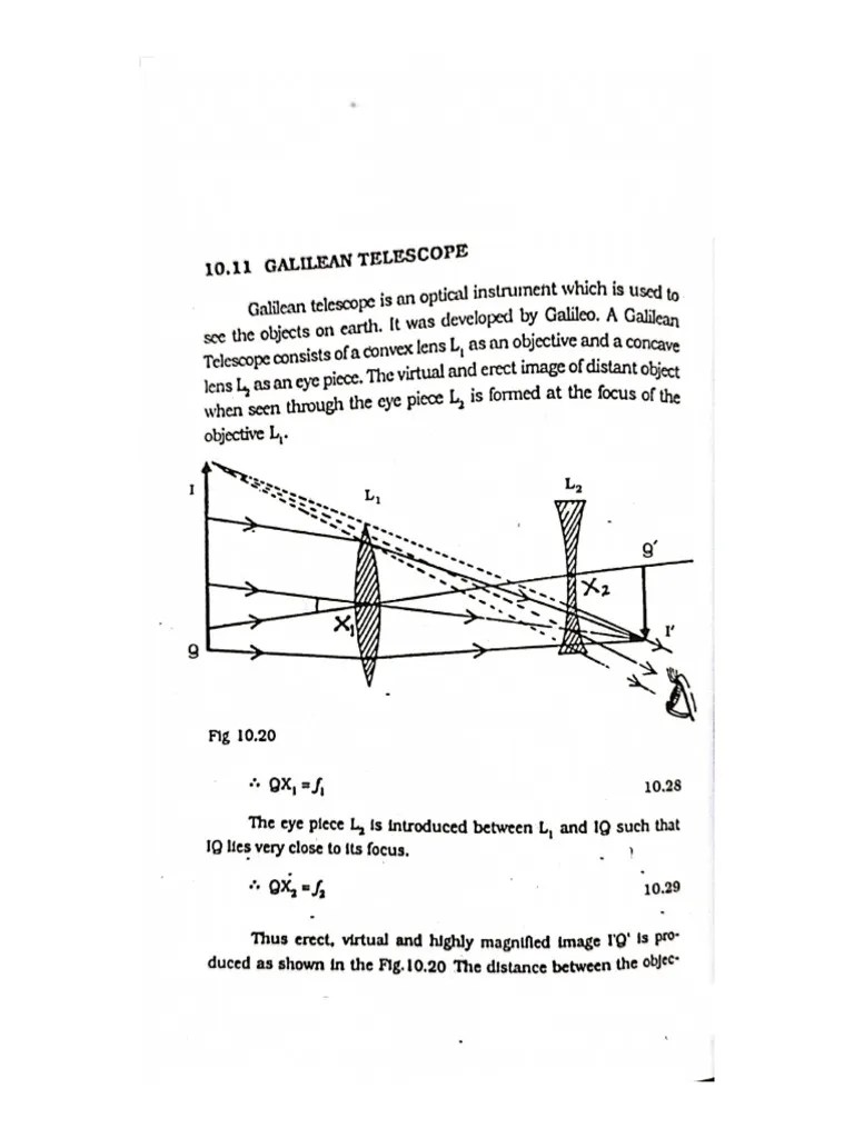 Galilean Telescope1 (Physics) | PDF