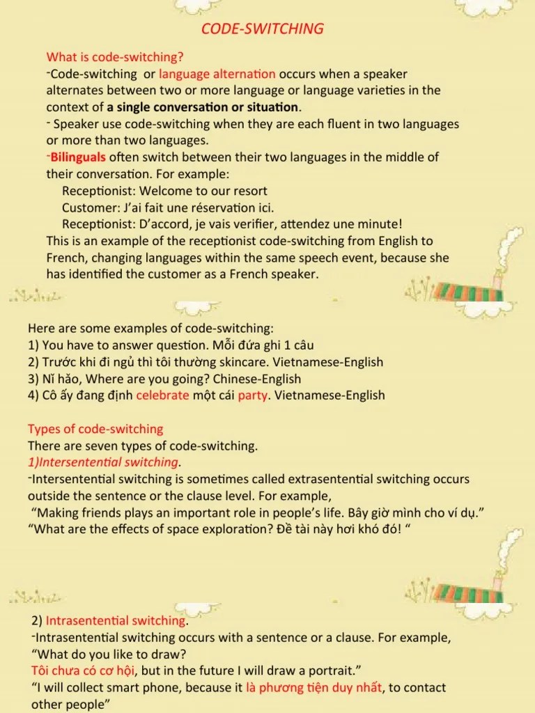 10 Code Switching | PDF | Linguistics | Cognitive Science