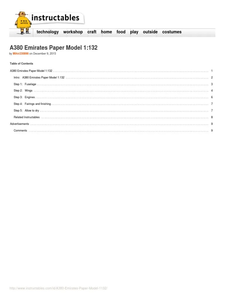 A380 Emirates Paper Model | PDF | Aviation | Transport